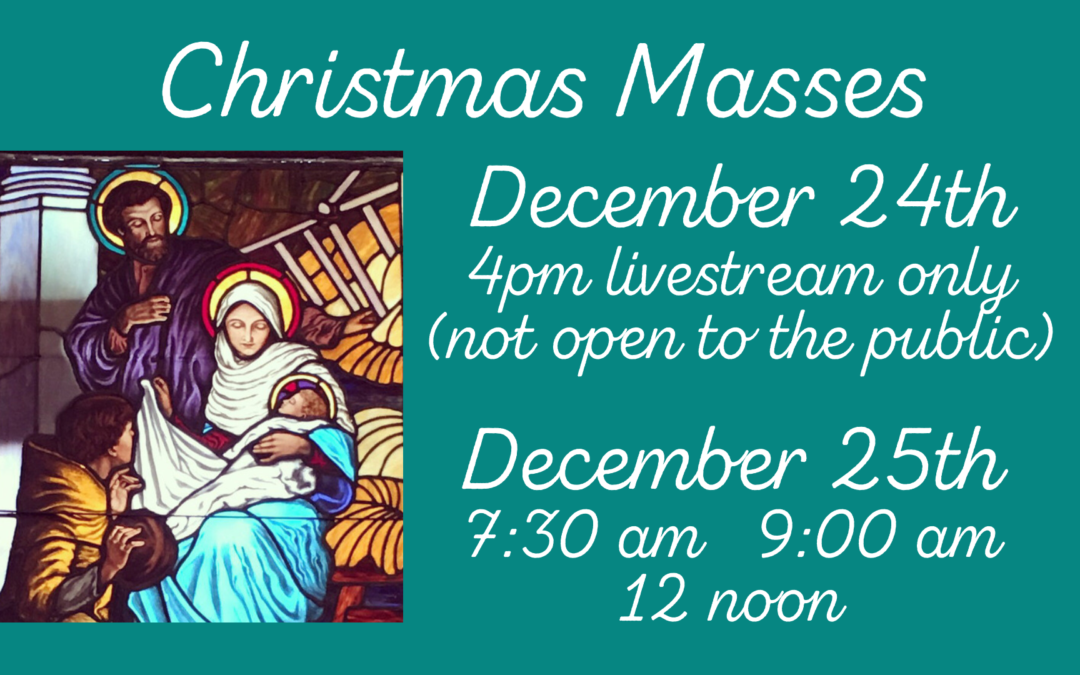 Christmas Mass Schedule St. John The Apostle Catholic Church